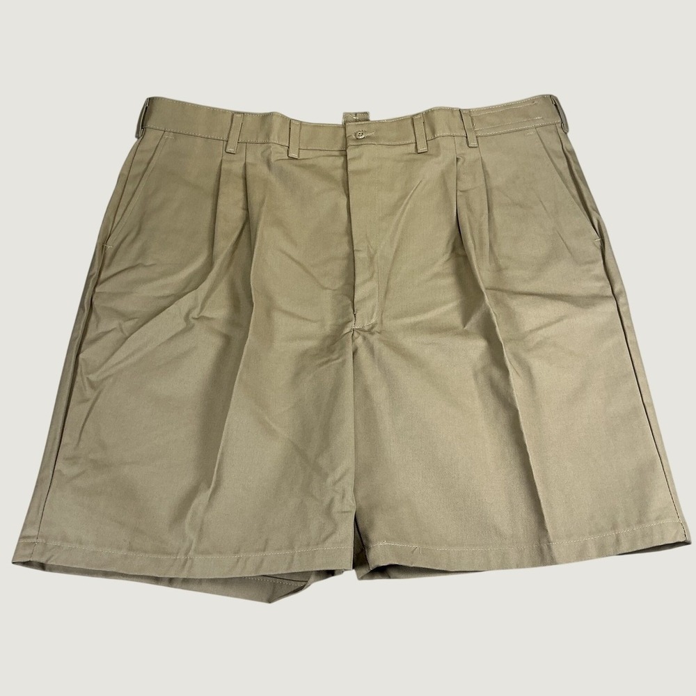 Red‎ Kap Men's Work Shorts Khaki W46 L9 Pleated Uniform Utility NWOT